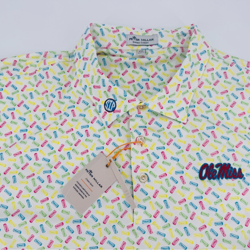 EXCLUSIVE SIP EMBROIDERED COLLAR! Ole Miss Peter Millar "Truly" Polo - XXL - NWT